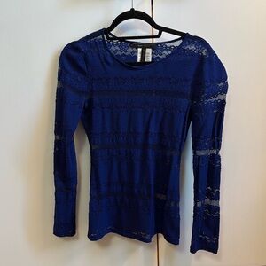 BCBG Lace Long Sleeve Top